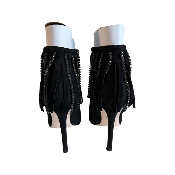 Jessica Simpson Micro Suede Rhinestone Fringe Bootie LIKE NEW!! - Picture 9 of 10